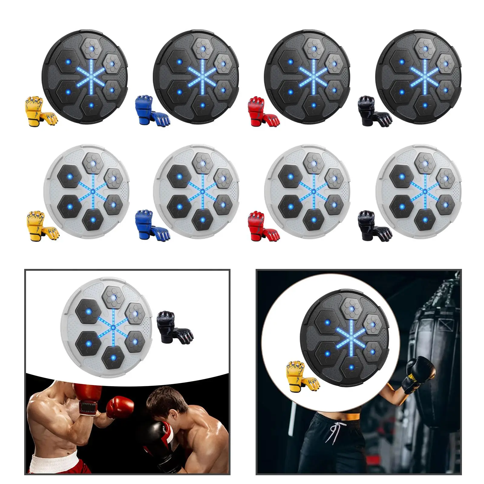 Boxing Machine Music Boxing Wall Target Reaction Training Target Wall Mounted Rhythm Musical Target Punching Pad for Kickboxing