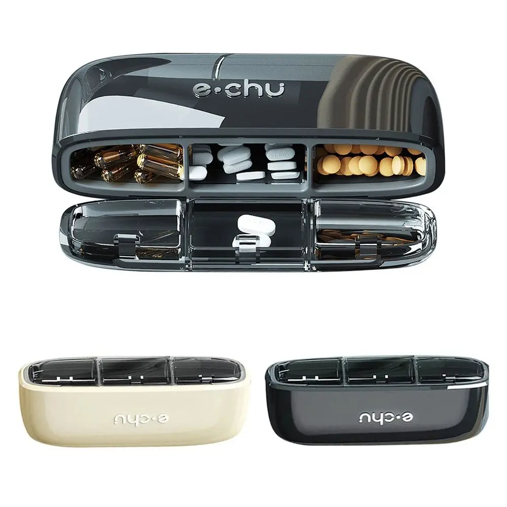 Moisture Proof Portable Pill Box 3 Compartments Airtight Silicone Travel Pill Organizer Reusable Dustproof