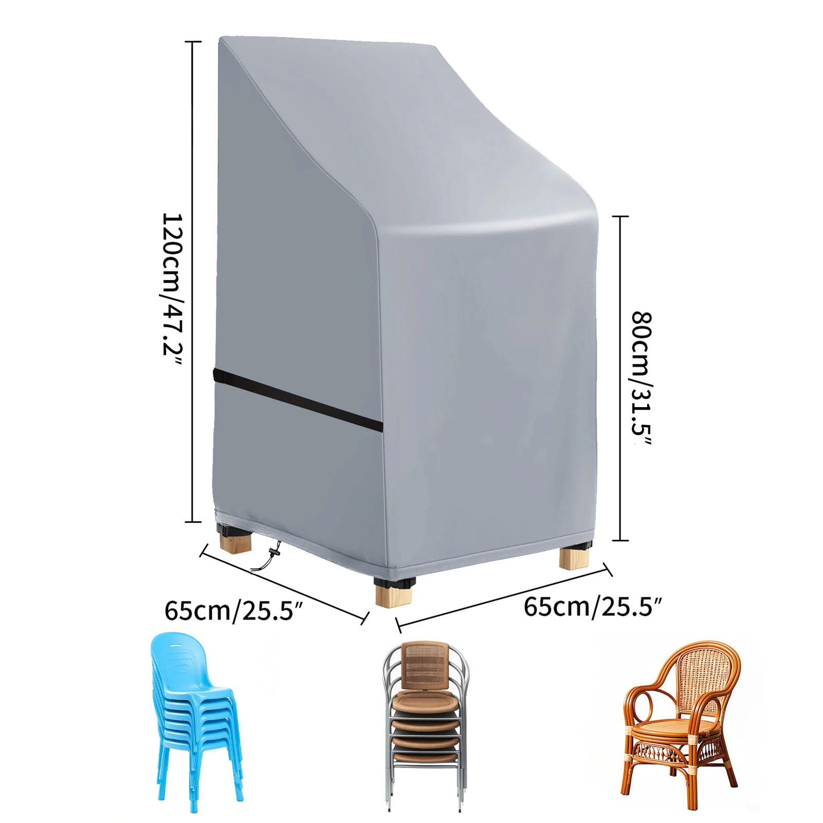 מכסה כיסא ספסל גינה עמיד למים עשוי מבד אוקספורד חזק לשימוש חוץ, מונע רוח ומגן מפני קרני השמש
