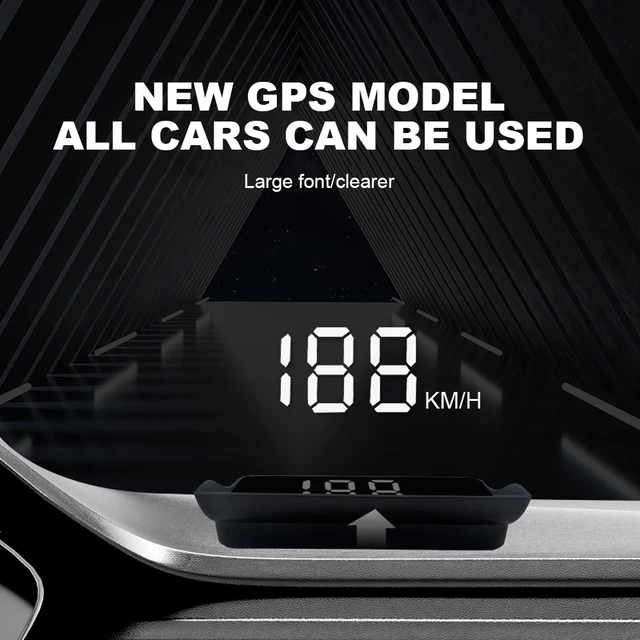 2023 Newest Car Digital GPS Speedo Head Up HUD Digital Speedometer Plug and  Play for All Cars Big Font KMH/MPH GPS Speedometer - AliExpress