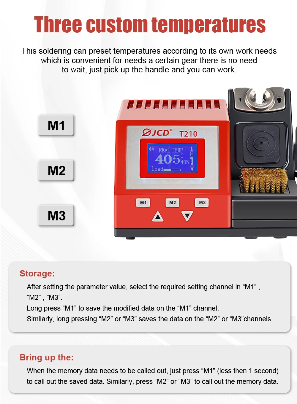 Soldering Iron Staion Repaid Heating Solder Iron Handle HD Display 2s Melting Ti