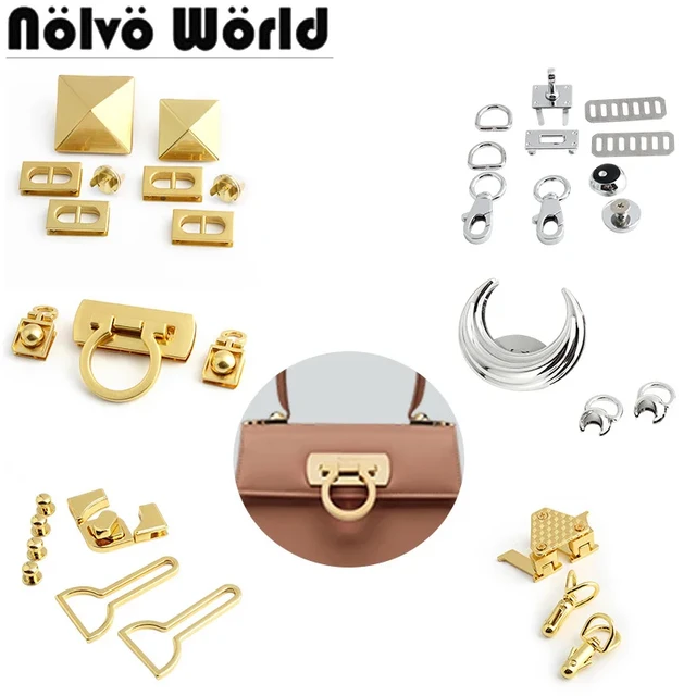 1-20Sets Silver Metal Locks Eyelet Hanger Funny Face Kelly Bag Shoulder  Crossbody Handbag Purse Clasp Buckle Bag DIY Accessories - AliExpress