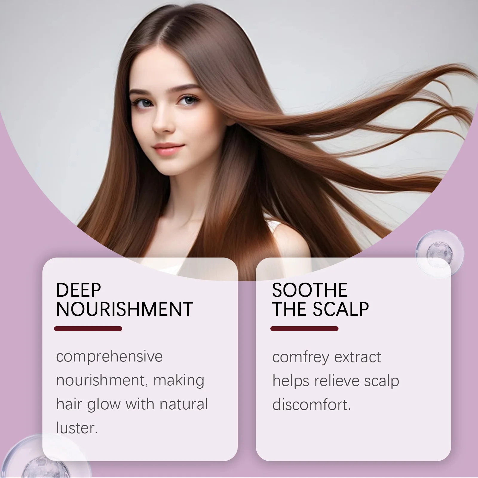 Maca Boost Purple Shampoo Fade Yellow After Bleach Hair Gray Hair Remedy Non-Irritating Purple Hair Mask For Dry Damaged Hair