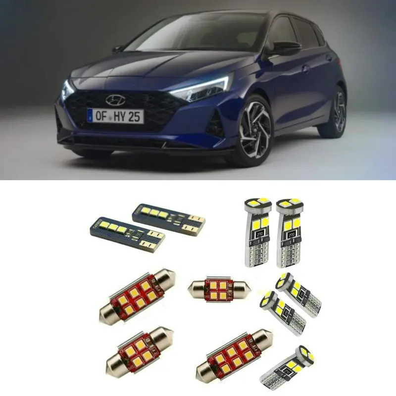 

9x Canbus Led interior lights For Hyundai i20 2021 2020 automotive goods Car Accessories for auto Car lamps