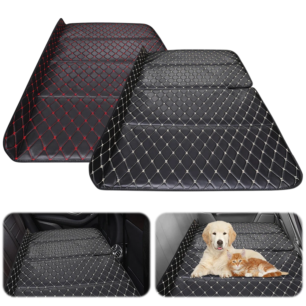 Quilted Car Travel Bed Non-Inflatable Rear Seat Sleeping Pad Adjustable Folding Camping Mattress for Outdoor Travel