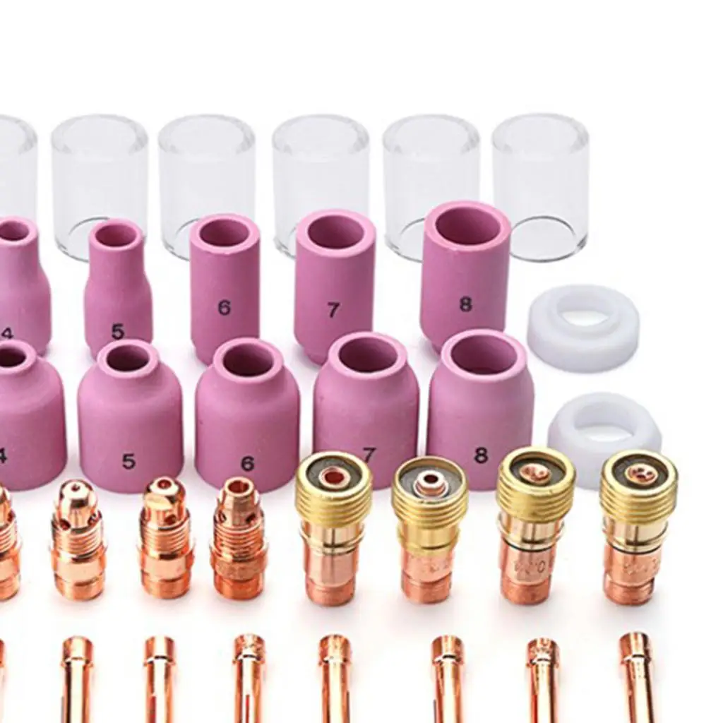 TIG KIT & TIG Welding Consumables Accessories for WP 17 18 26 Series 49pcs 6