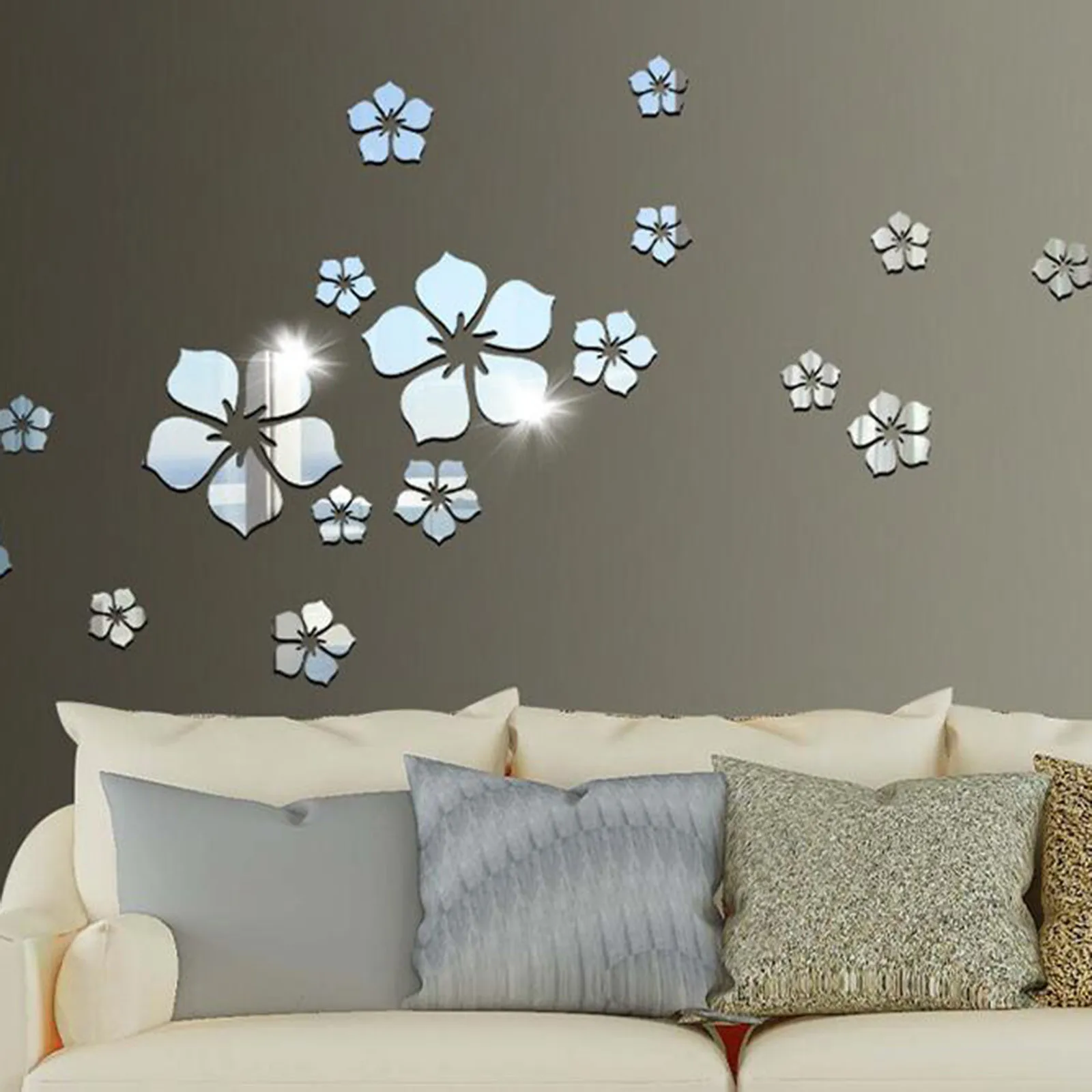 Items 3d Acrylic Flower Mirror Wall Sticker Bedroom Room Wall Decoration Daily Necessities Housewear & Furnishings