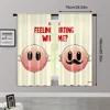 2pcs, Print Curtains 2D print game controller1 Durable 100% Polyester Fabric (without rod) Thermal Insulation, and Room 3