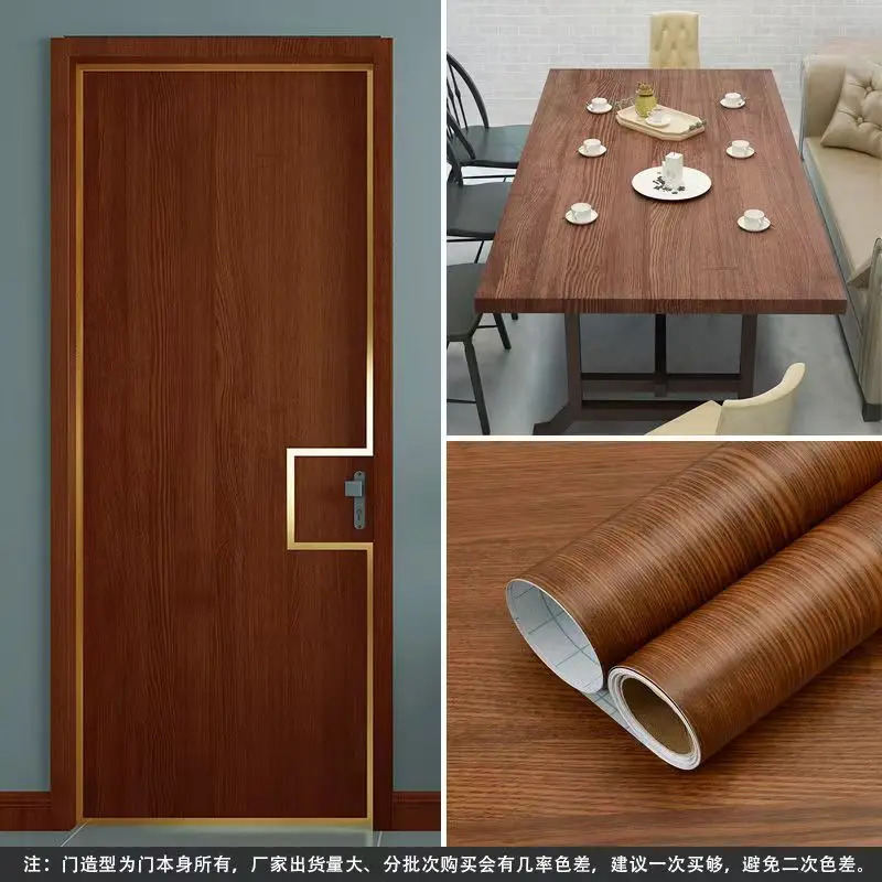 Waterproof PVC Wood Grain Vinyl Decorative Film Roll