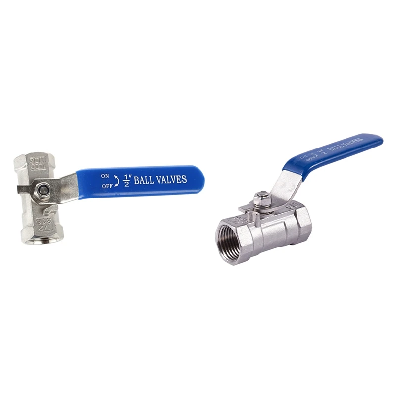 

Hot 2PCS 1/2Inch Lever Female/Female Ball Valves Long Handle 316 Stainless Steel WOG1000