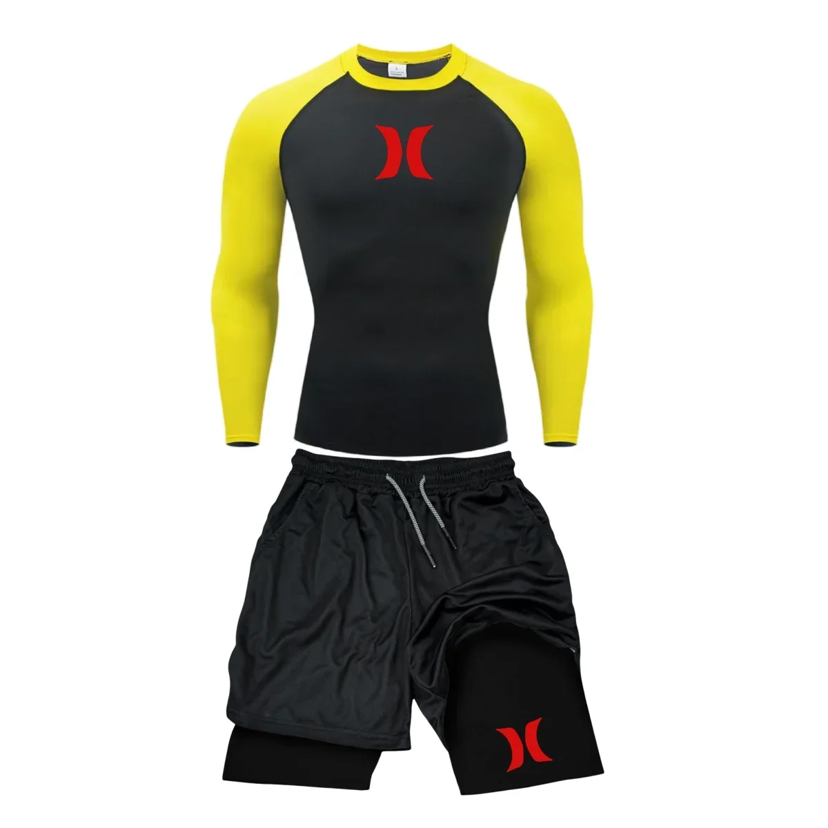 Men's Compression Running Suits Gym Tights Training Sportswear Workout Jogging Sports Set Men MMA Rashguard Tracksuit Clothes sports suit