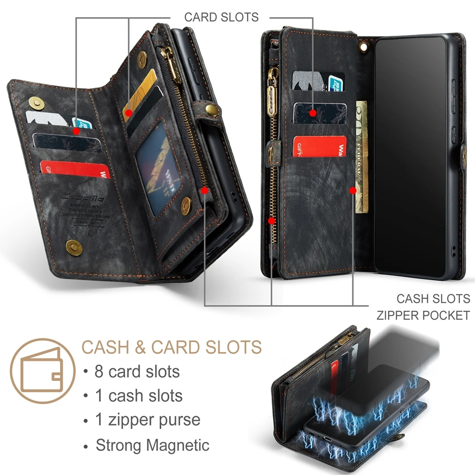 Wallet Leather Case for Samsung Galaxy A12 A52 A72 A52s A32 5G A71 A51 4G A20 A30 A30S A50 A70 A53 A33 Z Fold 4 Flip Cover Coque