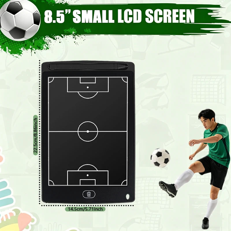 Portable 8.5/16-Inch Soccer Coaching Tactical LCD Marker Board - Ideal Sports Gift for Football Training and Strategy Planning