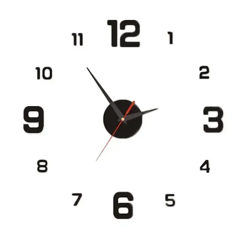 3D Luminous Wall Clock Frameless Acrylic DIY Digital Clock Wall Stickers Mute for Office Living Room Bedroom Decor wall clock 3d wall clock led digital clock 3d number wall clock