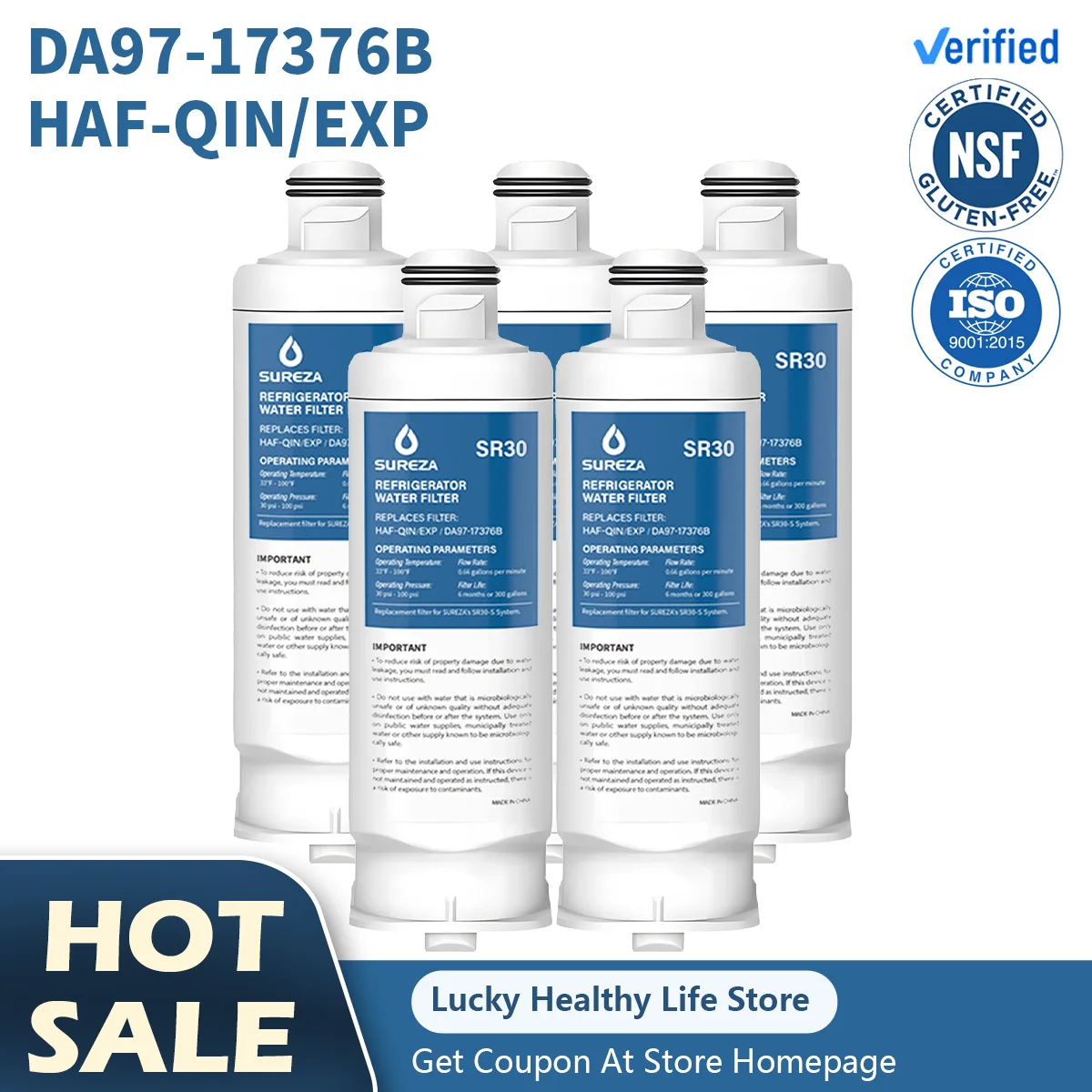 DA9717376BReplacementforSamsungRerigeratorWaterFilterDA97