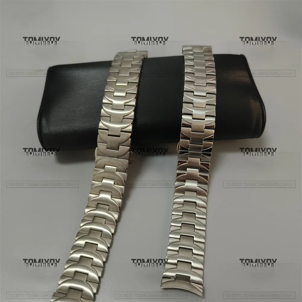 22/24Mm Solido In Acciaio Inox Pennello Lucido Curvo Cinturino Cinturino Di Ricambio Cinturino Adatto Per Panerai Luminer Marina Pam