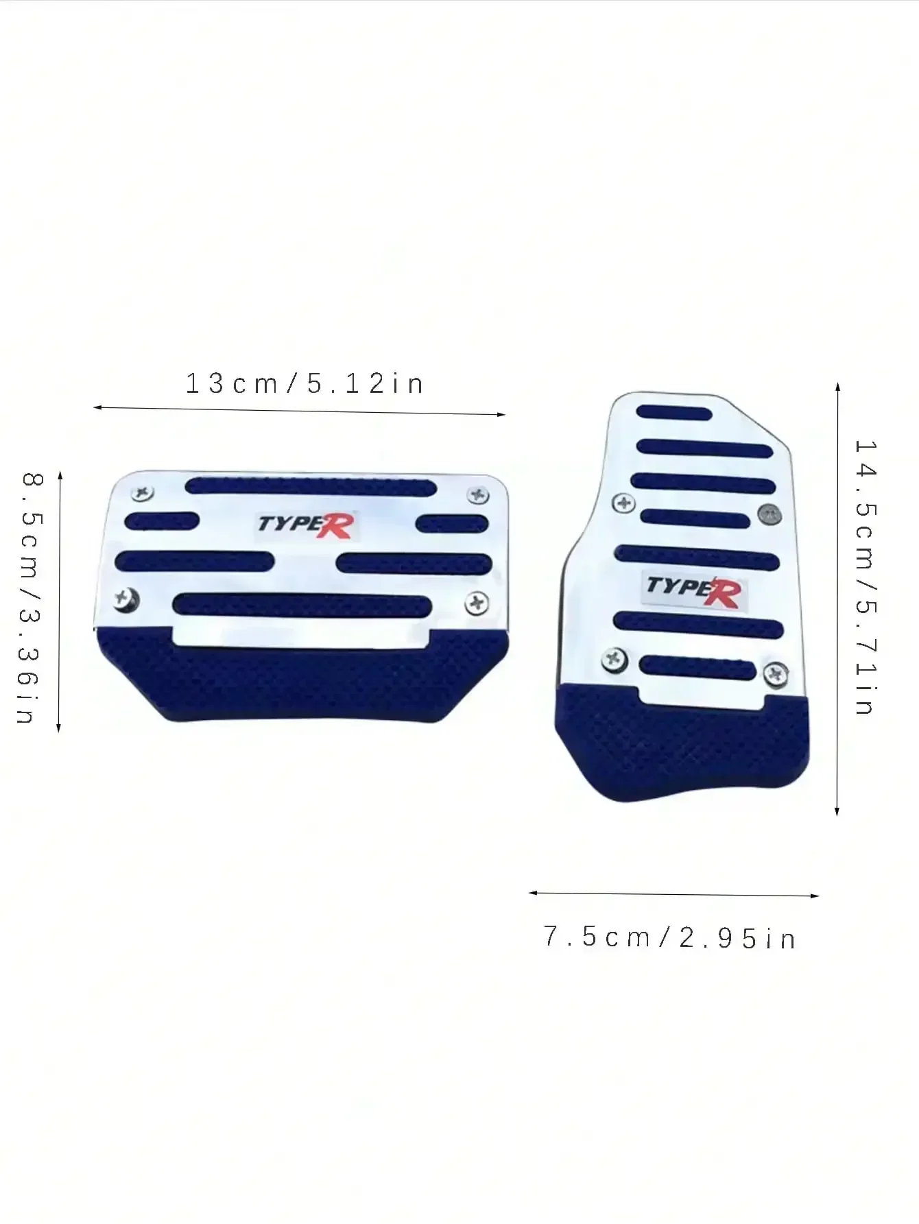 1pc 자동차 미끄럼 방지 풋 페달 자동 변속기 가속기 브레이크 페달 스트라이프 풋 페달 용 장식 플레이트
