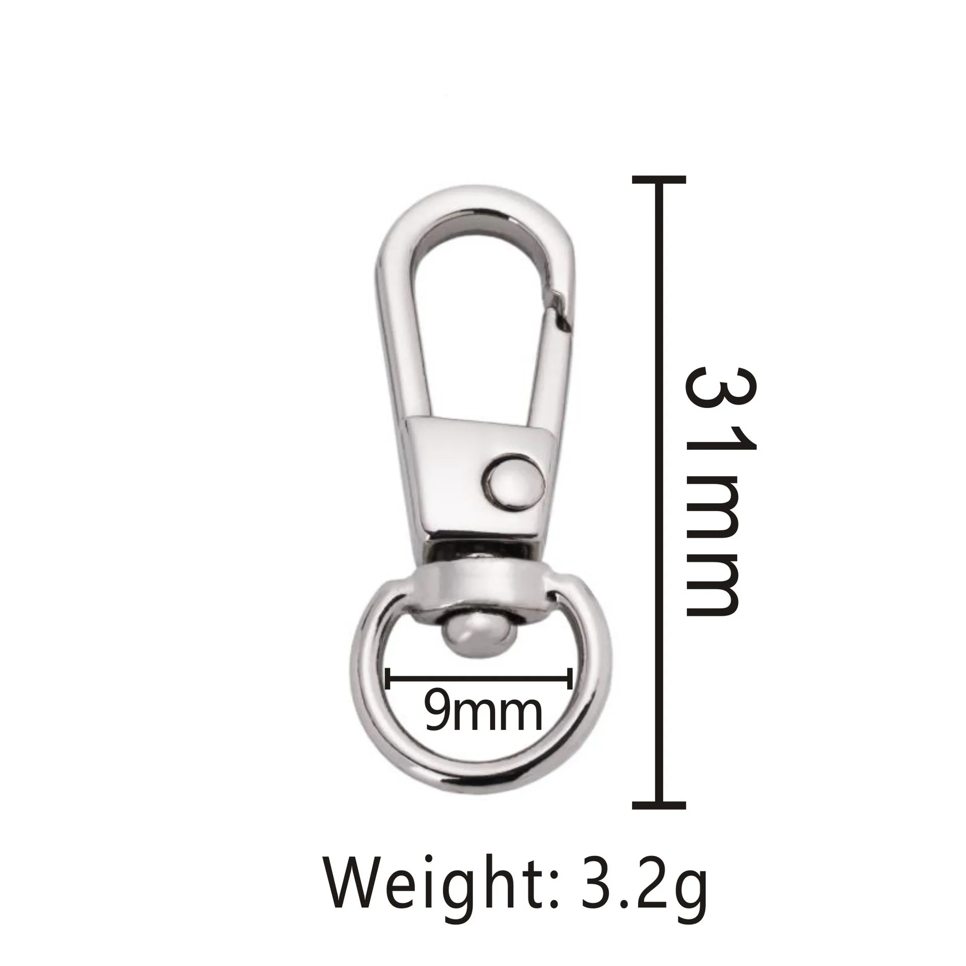 10Pcs Zinc Alloy Snap Hook Buckle Pet Bag Universal Chain Strap Light Gold Key Ring Gun Metal Jewelry Accessories Factory Outlet |