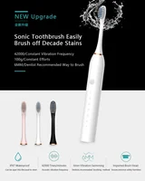 Toothink Electric Toothbrush Smart Timing Tooth Brush Rechargeable Teeth Clean Whitening Sonic Toothbrush With Replacement Head 2