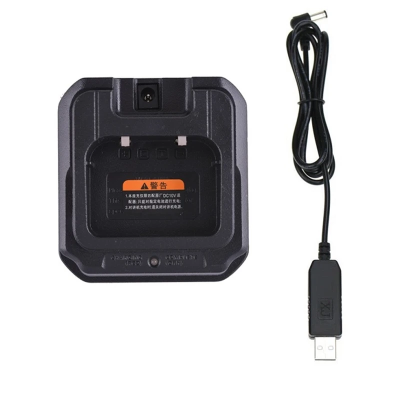 100% Original Baofeng UV-9R PLUS Walkie Talkie USB Adapter Desktop Charger BF-9700 A58 Two Way Radio Li-ion Battery Accessories