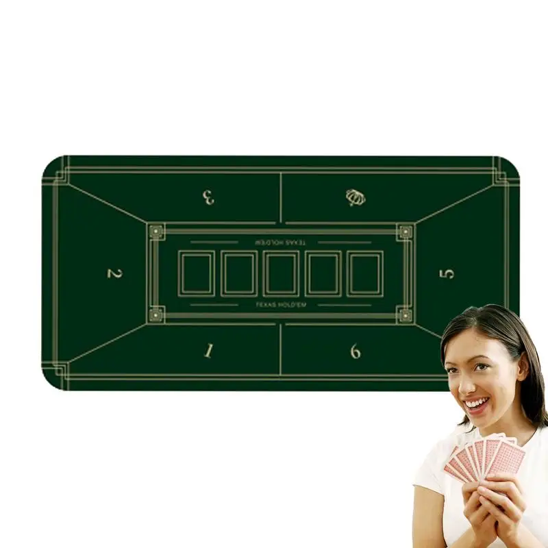

Блэкджек столешница покер карты Настольный макет складной гладкая поверхность Противоскользящий портативный Водонепроницаемый Профессиональный покерный стол мат