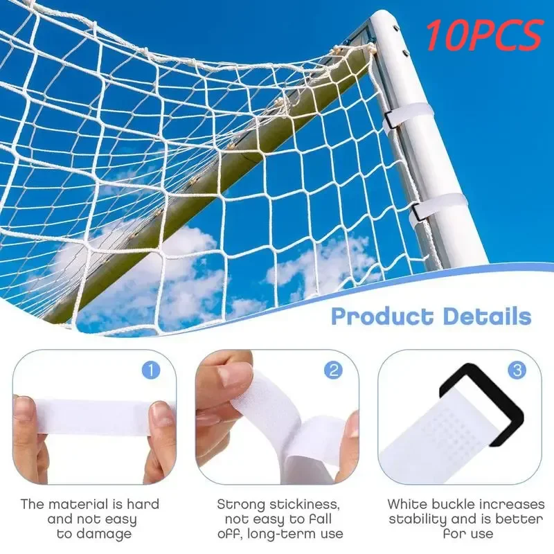 10pcs Soccer Net Support Strap Soccer Net Clip Replacement Parts Buckle Design For Football Adjustable Training Equipment soccer net accessories