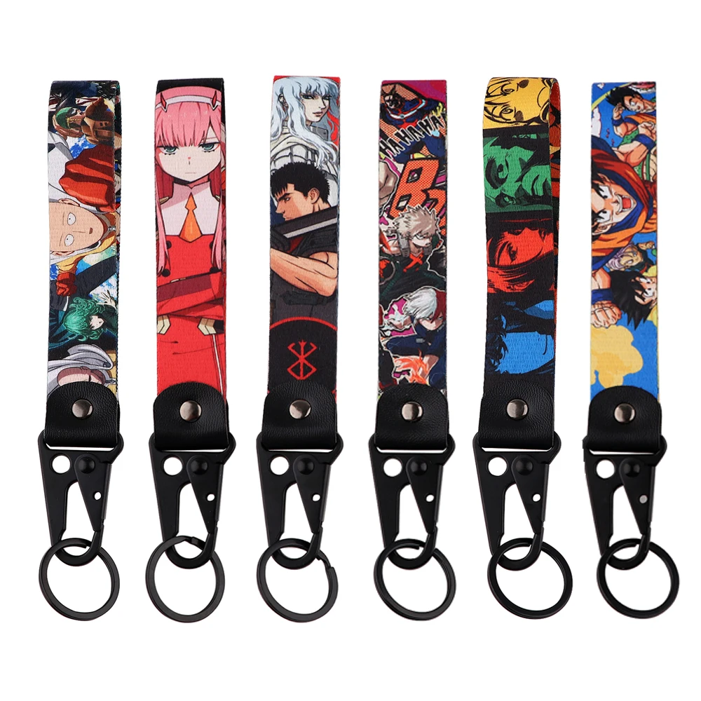 

Keychain for Car Motorcycles Japanese Anime Manga Keyring Men Women Holder Novel Fashion Jewelry Accessories Gifts
