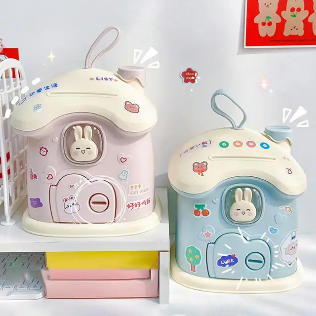 Érmemegtakarítás Jar Multifunkcionális Pénzdoboz Élénk Színű Dekoratív Gyermek Törhetetlen Malacka Bank Játékasztal Dekoráció - Image 2