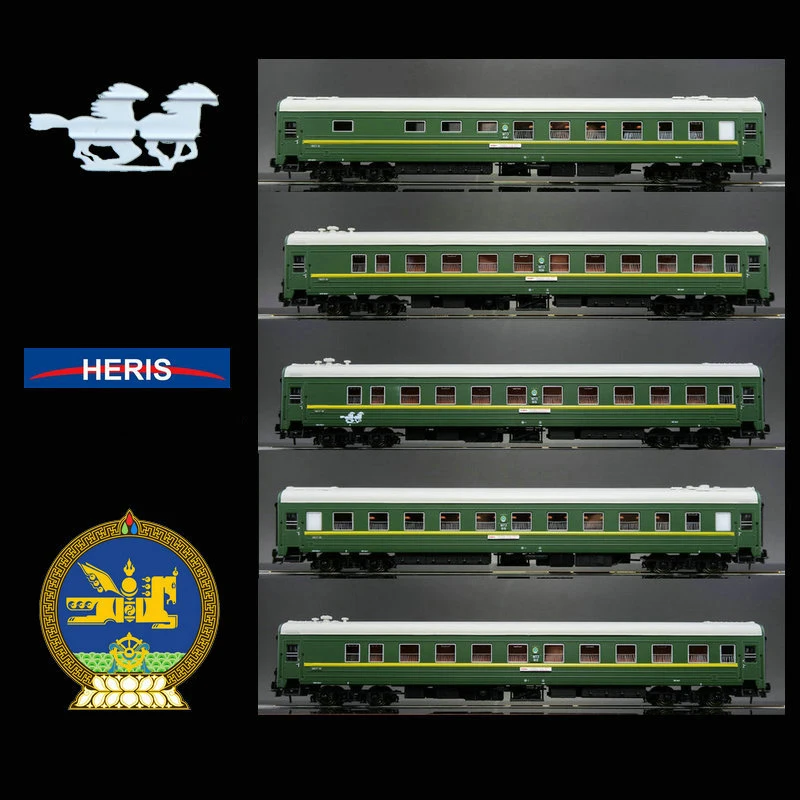 

HERIS 1:87 Scale Diecast Alloy Beijing - Ulaanbaatar Green Passenger Train Toy Car Model Classics Adult Collection Souvenir Gift