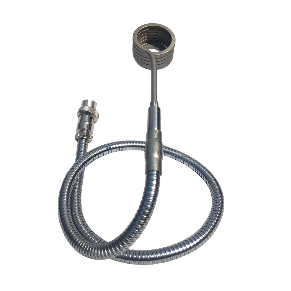 20/25mm axial heater coil with metal gooseneck fexible serpentine tubes and GX16 5 Pin DEN plug fit for dual switch PID controll heating resistance coil