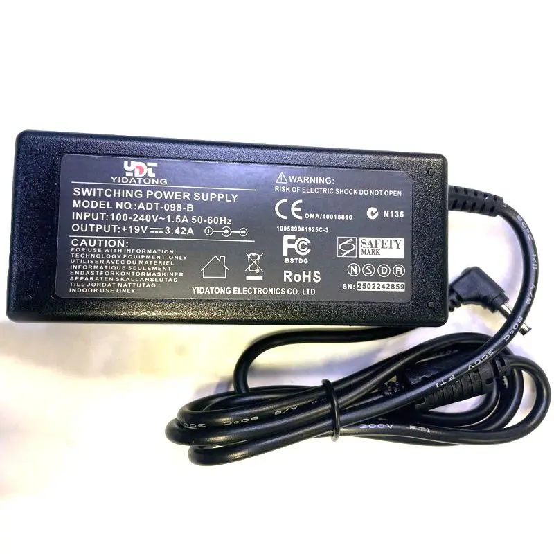 

Laptop Charger 19V 3.42A 65W 3.5*1.35mm 3.5x1.35 mm AC Adapter Power Supply Charger