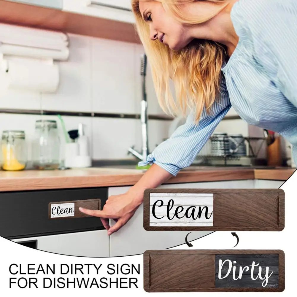 Durable Dishwasher Magnet Clean Dirty Easy-to-read Kitchen Sign Restaurant