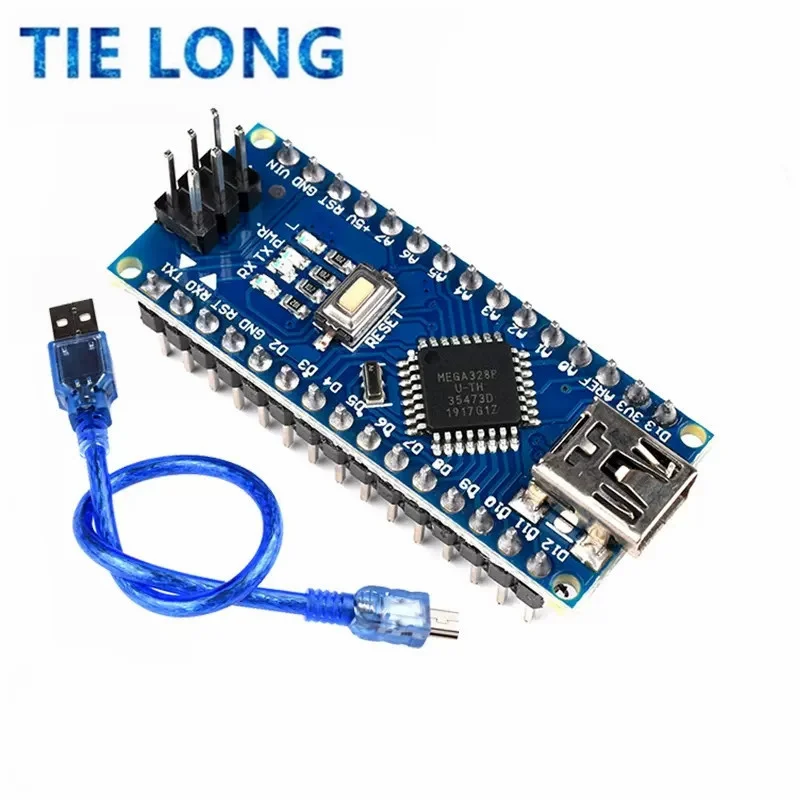 Mini usb ch340 nano 3.0 atmega328p controlador placa compatível para ...