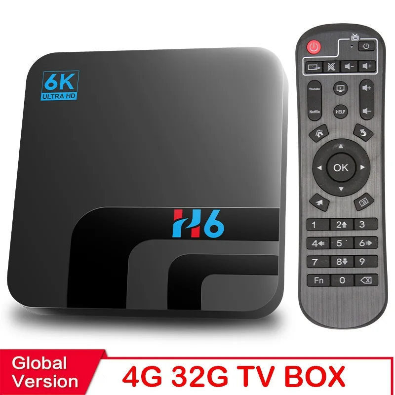 H6 Android TV Box mini Android 10 4GB 64GB 32GB 6K H.265 Media Player 2.4G 5GHz Wifi Bluetooth Set top box Smart TV Box x88 pro now tv stick TV Receivers