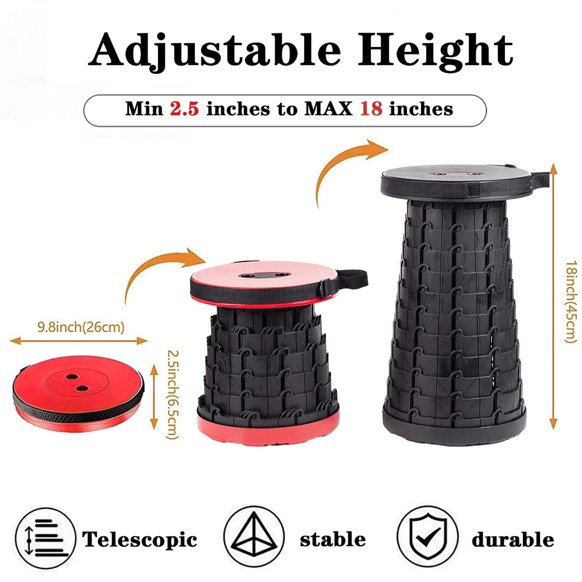 Folding Retractable Stool folding stool folding chair Travel Camping Stools Chair Portable Foldable Fishing Chair For Outdoor Camping Telescopic Stool Seat