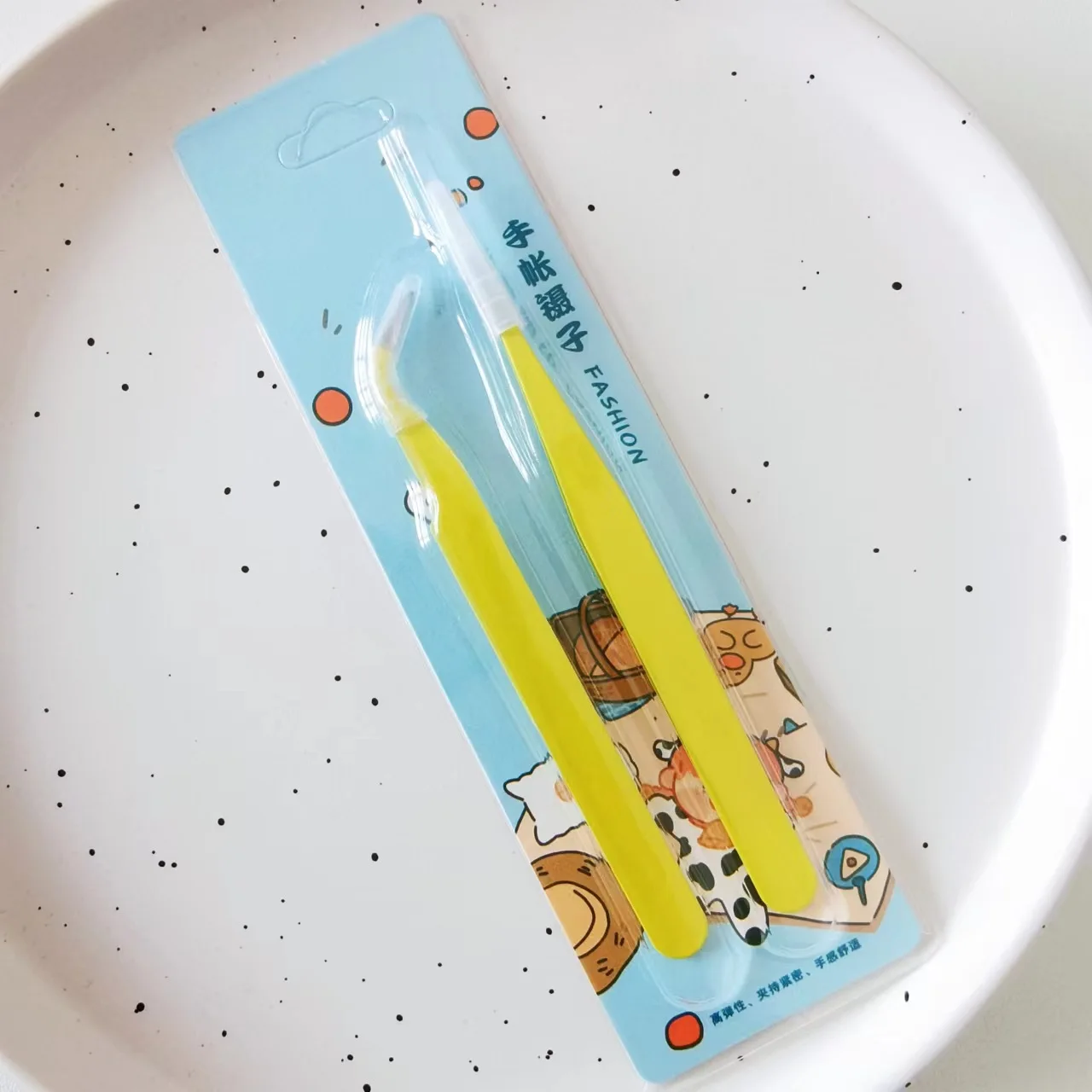 Steel Tweezers 2PCS MINKYS Candy Color For Journal Sticker ESD Beauty Salon DIY