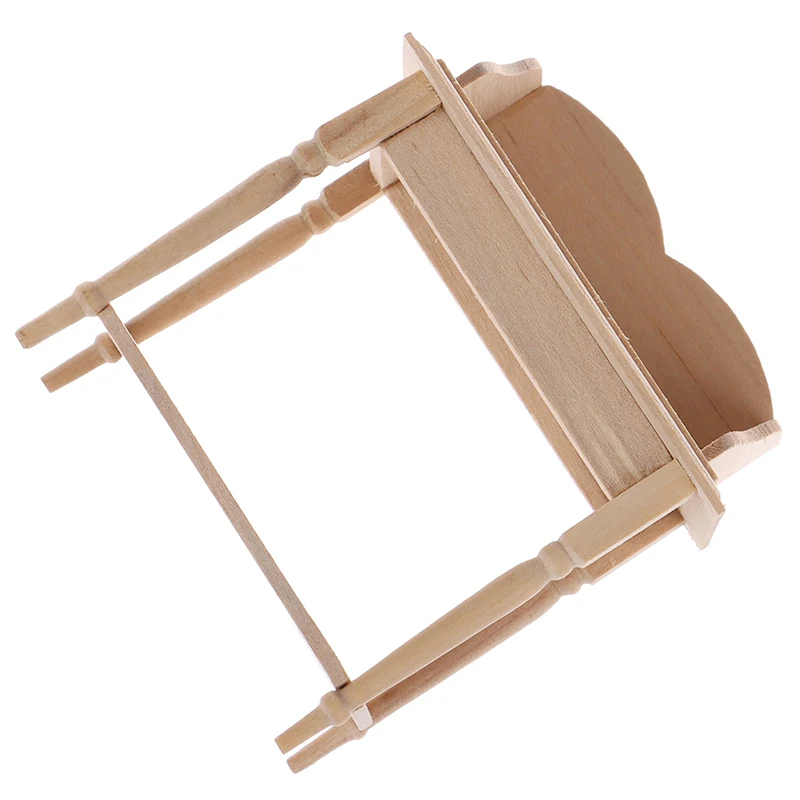 1/12 Holz Miniatur leere Tisch möbel Modell DIY Puppenhaus Zubehör – Detail 10