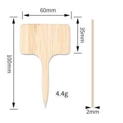 Eco - Friendly Bamboo Plant Labels with Marker Pen - Reusable Waterproof Garden Tags for Vegetables, Flowers, and Seedlings (15/30pcs) (15pcs - Z1)