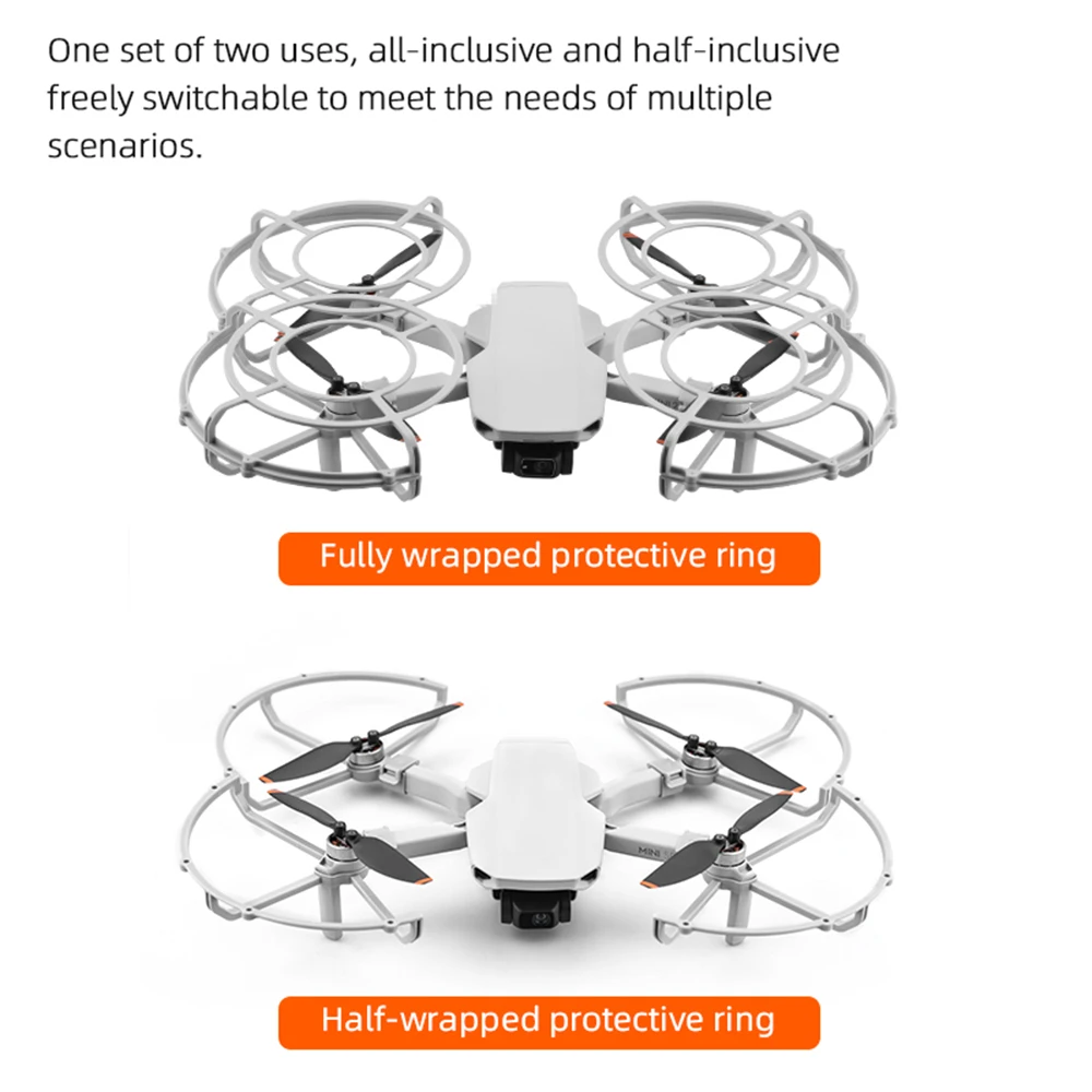 Anneau de protection d'hélice BRDRC pour drone, gris clair