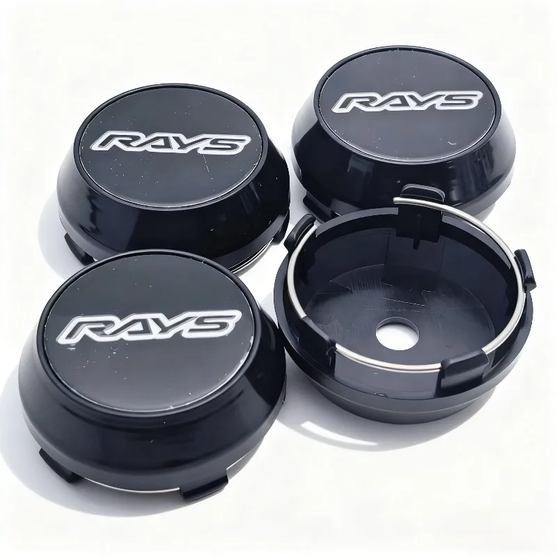 4er-Set JDM RAYS Logo Emblem Radnabenkappen 60MM mit Clips 56MM für Felgen Staubschutz Auto Zubehör – Detail 7