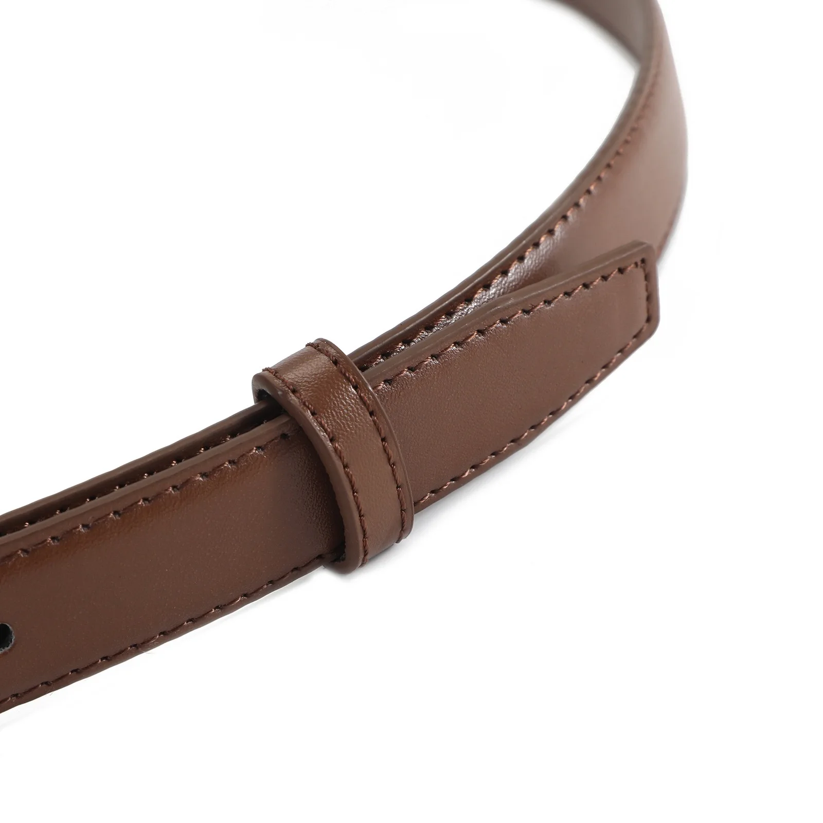 Women's Luxury PU Leather Belt with Gold Pin Buckle - Fashionable Waistband in Black or Brown