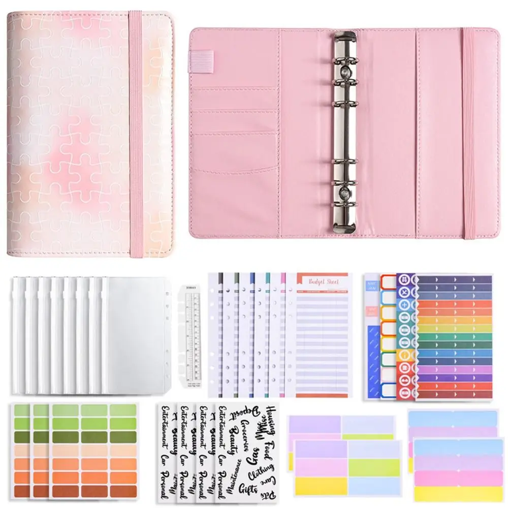 

with Zipper Cash Envelopes Budget Binder A6 Budgeting Budget Planner Organizer Expense Sheets PU Leather Savings Binder Adult