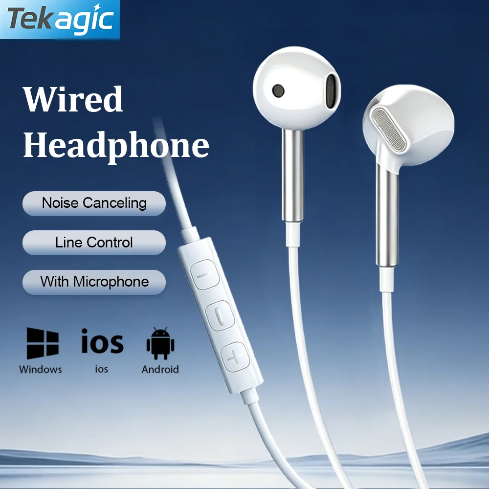 Enhanced USB Type C Wired HiFi Stereo Headphones with Mic and Volume Control