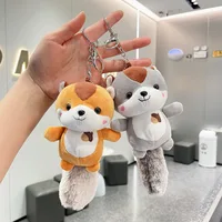Kawaii Mini Squirrel Stuffed Animals Pendant Decorations Keychain Key Ring Backpack Squirrel Christmas Bitrhday Gift for Kids 1
