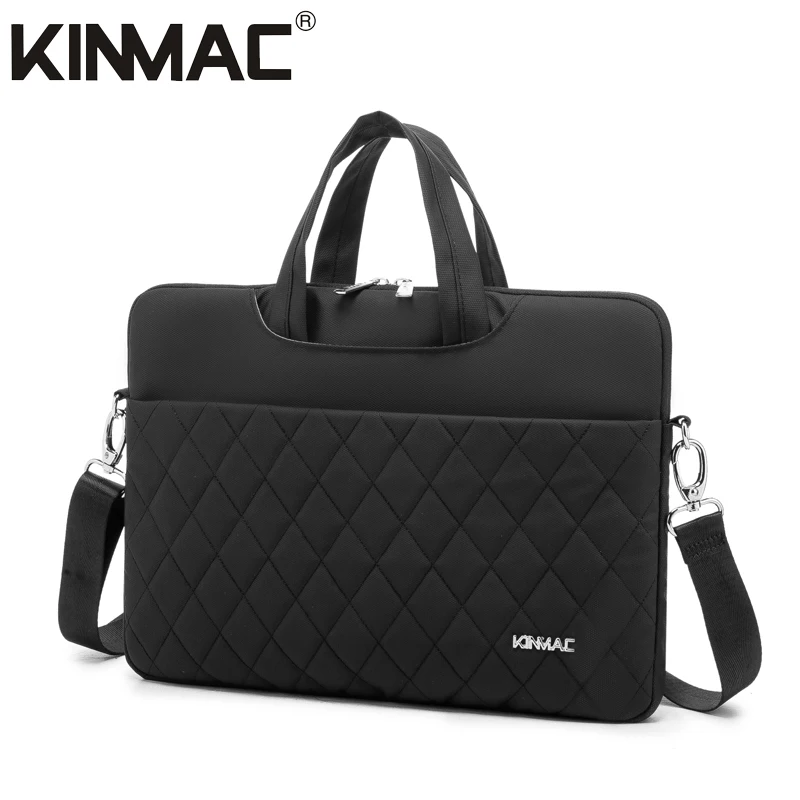 Kinmac Bolsa de Laptop de Couro pu de Marca 13.3 15.6 com Bolsa Bolsa Mensageiro Masculina e Feminina à Prova Dágua para Macbook e Notebook Dropship - Imagem 6