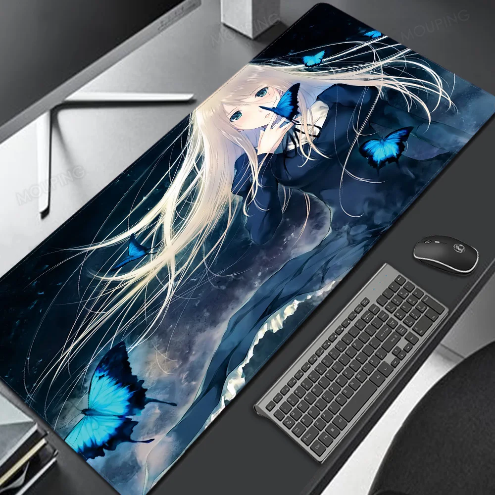 

Big Art Mouse Pad Laptop Kawaii Gaming Pad on The Table Anime Mouse Mats Keyboard Pad Setup Gamer Accessories Deskmat Table Mat