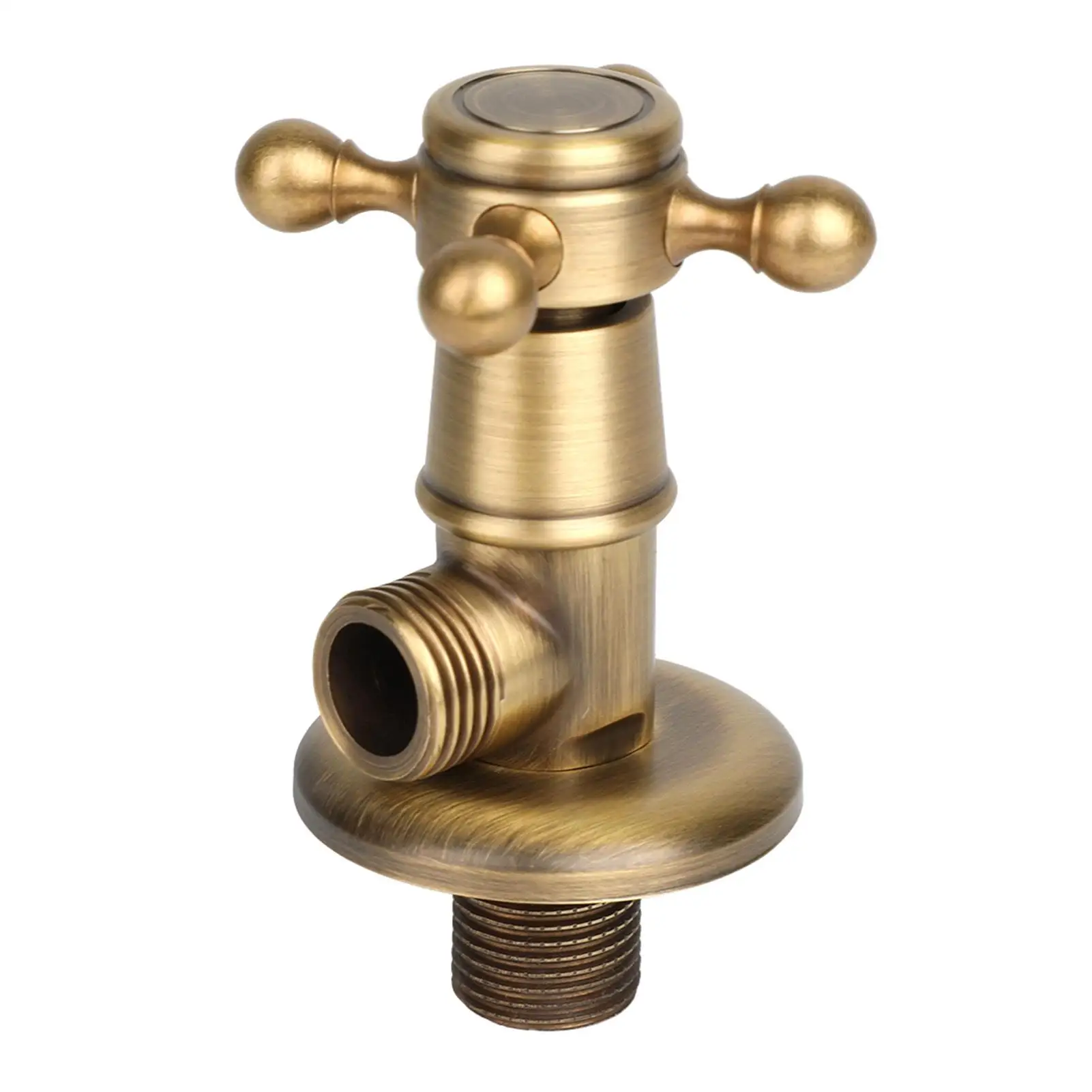 Antique Brass Water Control Valve for Bathroom Tap 1/2 Inch Brass Angle Valve Hardware