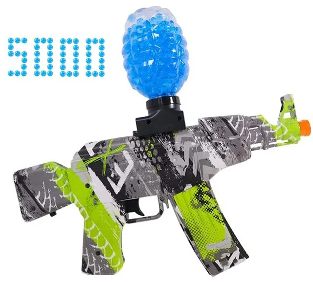 AKM-47 Automatic Splatter Ball Water Gun Electric Gel Blaster Outdoor Shooting With 5000 Bomb Crystal Bullets For Children Gifts