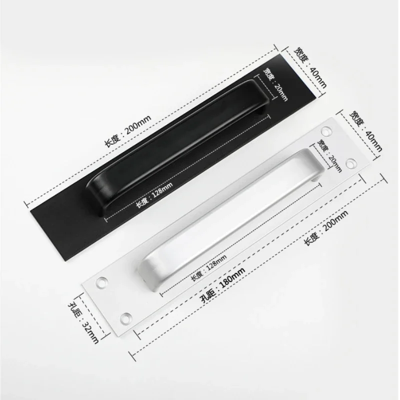 Sleek Aluminium Alloy Door Handle - Black, Silver, and White Finishes