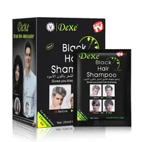 Dexe – shampoing pour cheveux noirs rapides, 5 minutes, devenir rapide, teinture pour cheveux noirs, herbe, soins capillaires naturels, restauration, colorant, 10 pièces 1